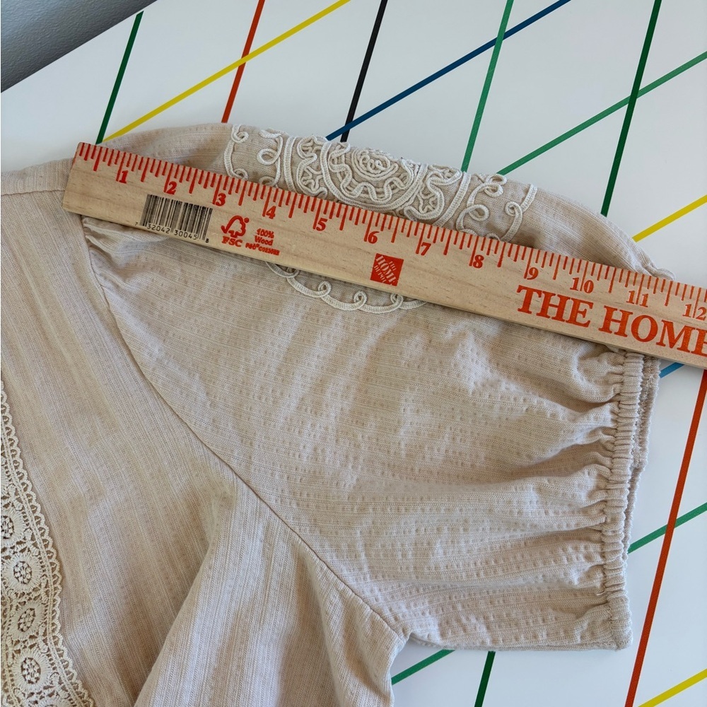 Cato Beige Boho Maxi Dress w/ lace and embroidery size 18/20 NWOT lagenlook - Picture 13 of 13
